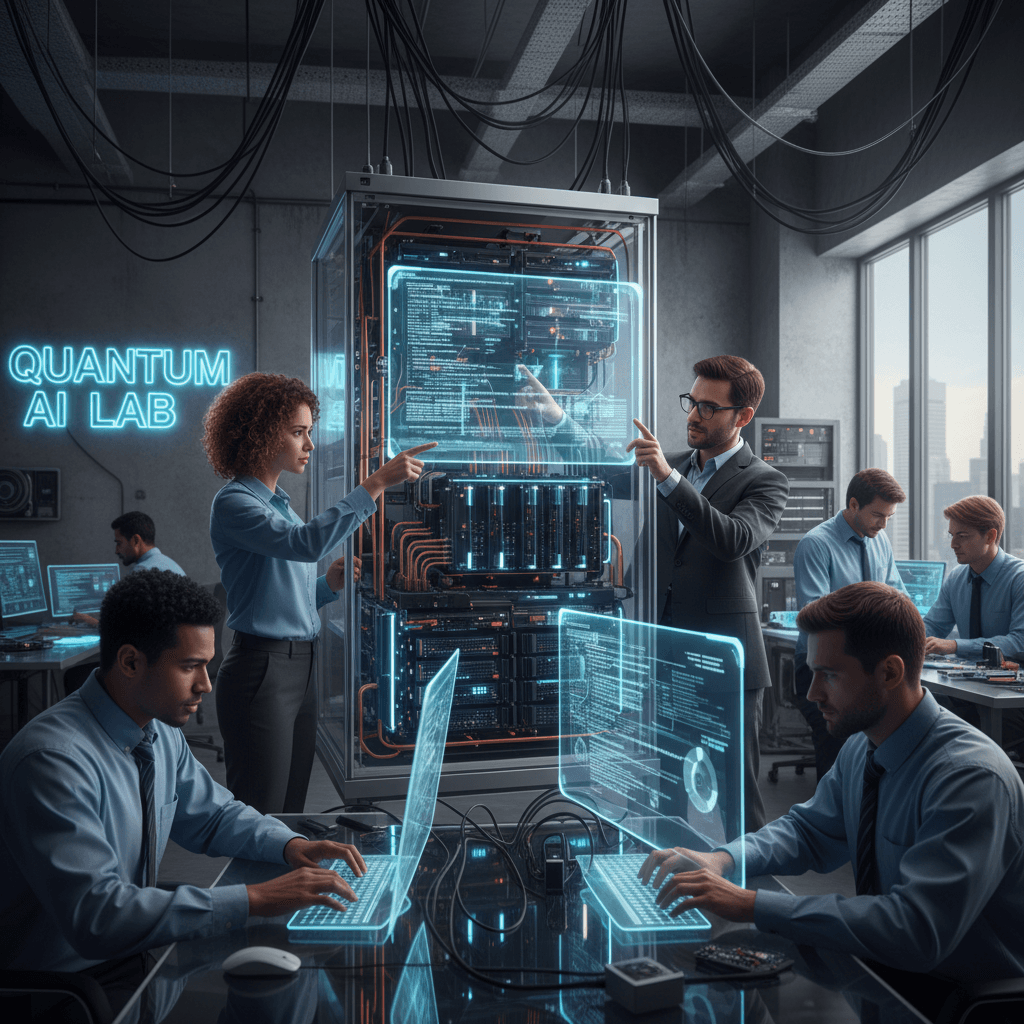 Engineering team working with AI hardware infrastructure and GPU systems