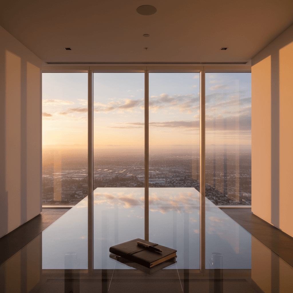 Modern conference room with natural light