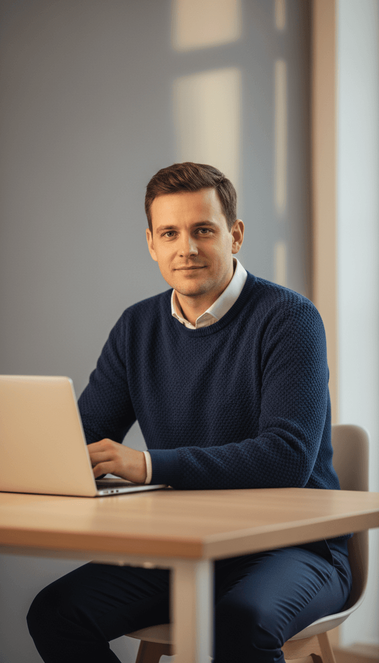 Johnny Nobles, founder of AI Series, seated at desk